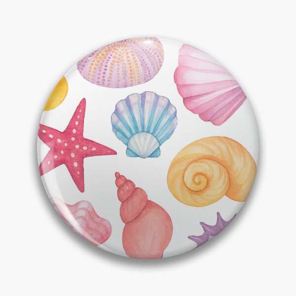 Item preview, Colorful Seashell and Starfish Watercolor Clipart designed and sold by ArtfulWeave.