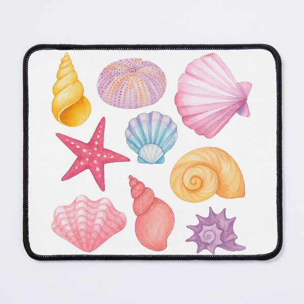 Item preview, Colorful Seashell and Starfish Watercolor Clipart designed and sold by ArtfulWeave.