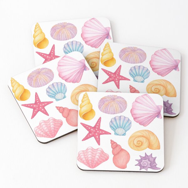 Item preview, Colorful Seashell and Starfish Watercolor Clipart designed and sold by ArtfulWeave.