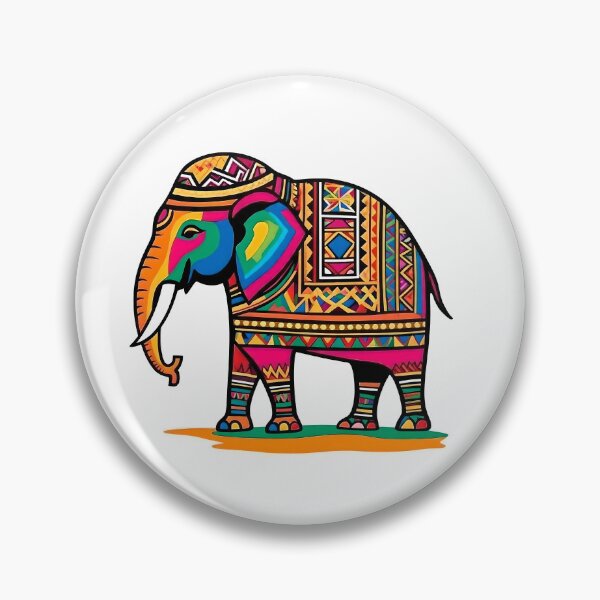 Item preview, Madhubani Elephant for luck designed and sold by maddie-artz.