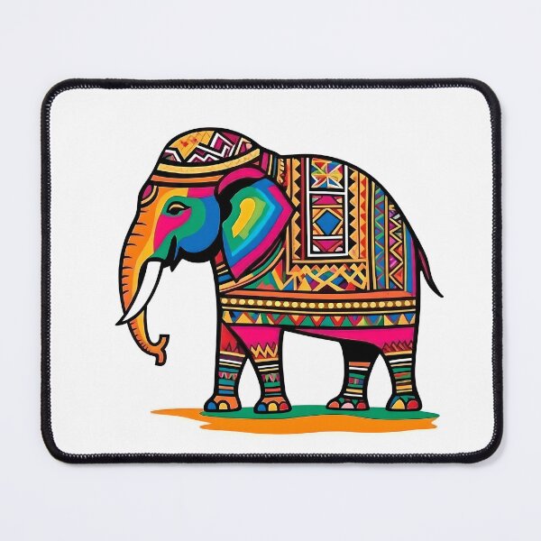 Item preview, Madhubani Elephant for luck designed and sold by maddie-artz.