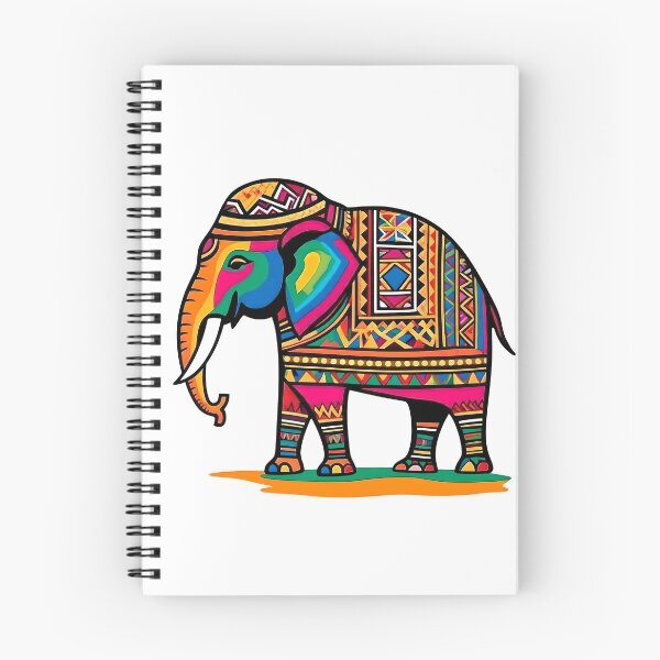 Item preview, Madhubani Elephant for luck designed and sold by maddie-artz.