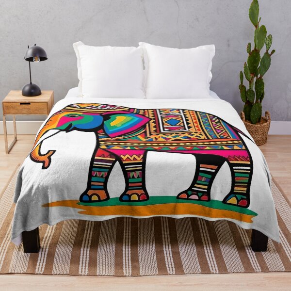 Item preview, Madhubani Elephant for luck designed and sold by maddie-artz.