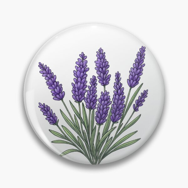 Item preview, Purple Lavender Flower Bunch Cute Botanical Illustration designed and sold by ArtfulWeave.