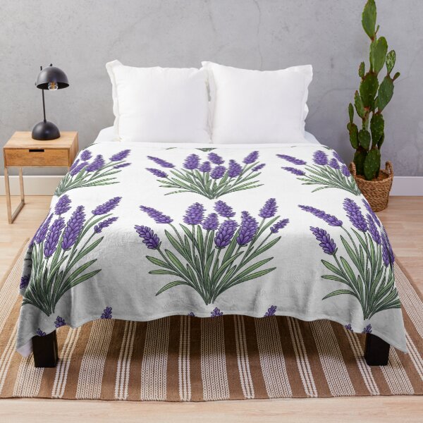 Item preview, Purple Lavender Flower Bunch Cute Botanical Illustration designed and sold by ArtfulWeave.