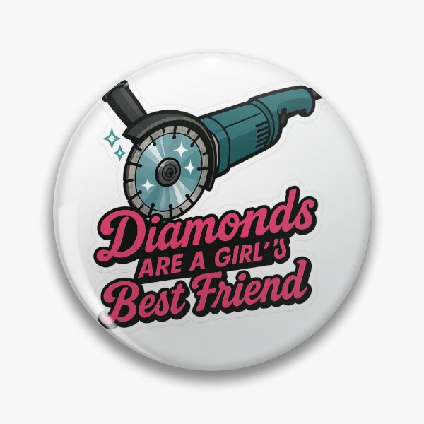 Item preview, Diamonds Are a Girl’s Best Friend – Grinder Sticker for Stone Masons designed and sold by DrDoke.