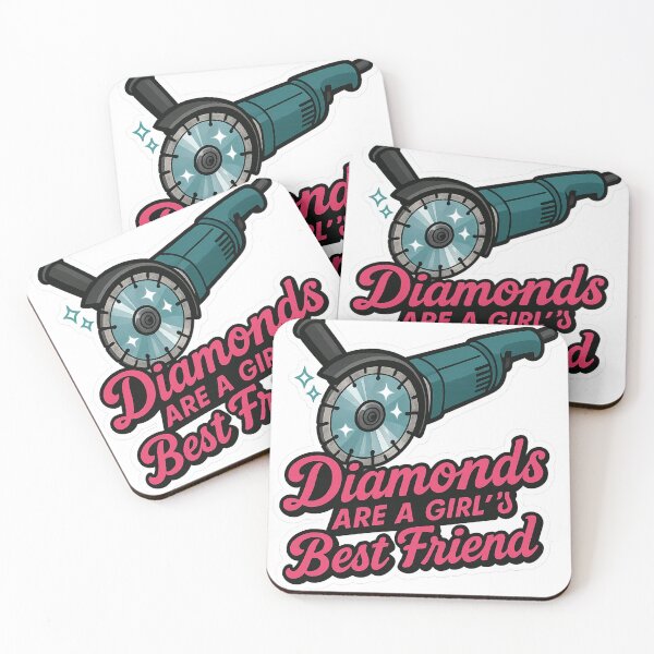 Item preview, Diamonds Are a Girl’s Best Friend – Grinder Sticker for Stone Masons designed and sold by DrDoke.