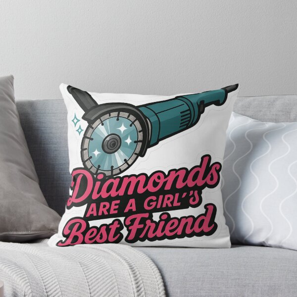 Item preview, Diamonds Are a Girl’s Best Friend – Grinder Sticker for Stone Masons designed and sold by DrDoke.