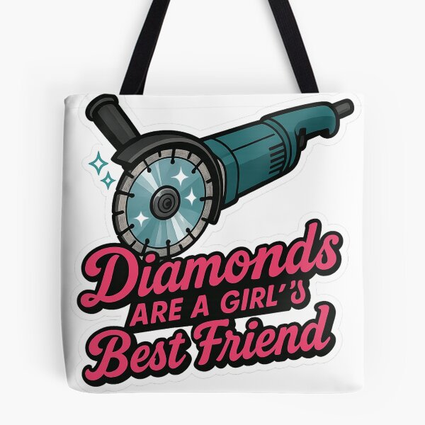 Item preview, Diamonds Are a Girl’s Best Friend – Grinder Sticker for Stone Masons designed and sold by DrDoke.