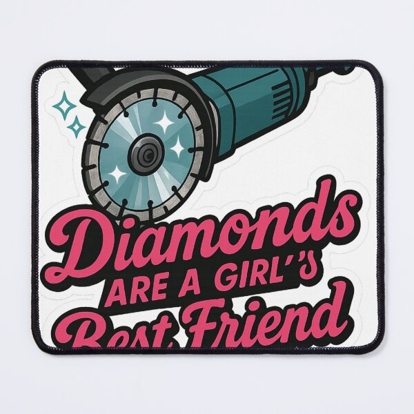 Item preview, Diamonds Are a Girl’s Best Friend – Grinder Sticker for Stone Masons designed and sold by DrDoke.