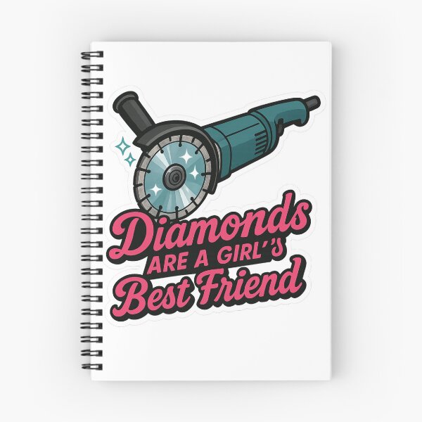 Item preview, Diamonds Are a Girl’s Best Friend – Grinder Sticker for Stone Masons designed and sold by DrDoke.