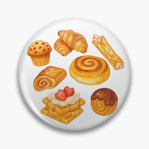 Item preview, Cute Bakery Pastry Watercolor Clipart Set designed and sold by ArtfulWeave.