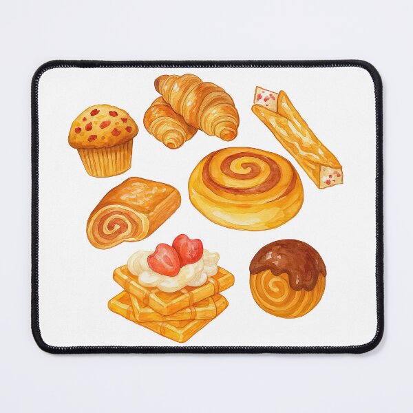 Item preview, Cute Bakery Pastry Watercolor Clipart Set designed and sold by ArtfulWeave.