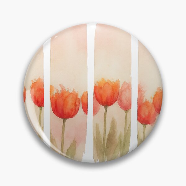 Item preview, Orange Tulip Watercolor Bookmark Strips Clipart designed and sold by ArtfulWeave.