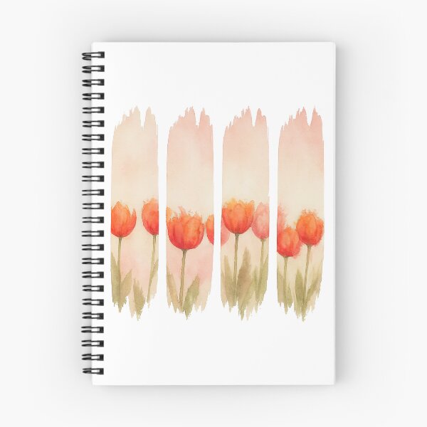 Item preview, Orange Tulip Watercolor Bookmark Strips Clipart designed and sold by ArtfulWeave.