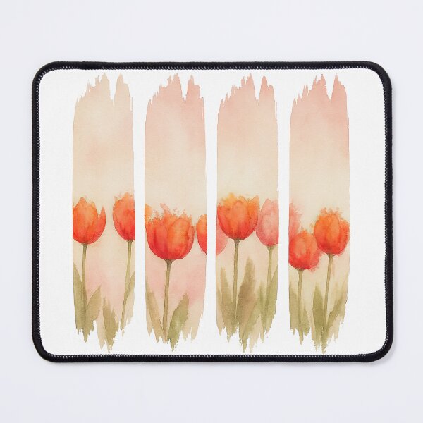 Item preview, Orange Tulip Watercolor Bookmark Strips Clipart designed and sold by ArtfulWeave.