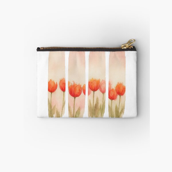 Item preview, Orange Tulip Watercolor Bookmark Strips Clipart designed and sold by ArtfulWeave.