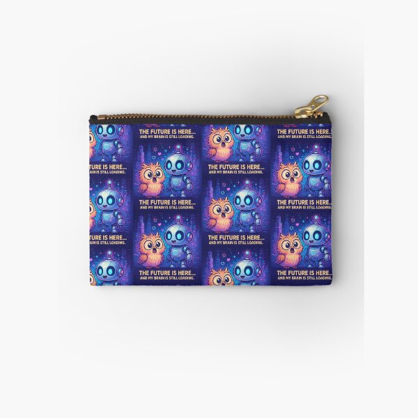 Item preview, Surprised Owl and Robot Cyberpunk - Cute Kawaii Digital Art designed and sold by wibby-color.