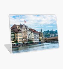 View of historic Luzern city center Laptop Skin