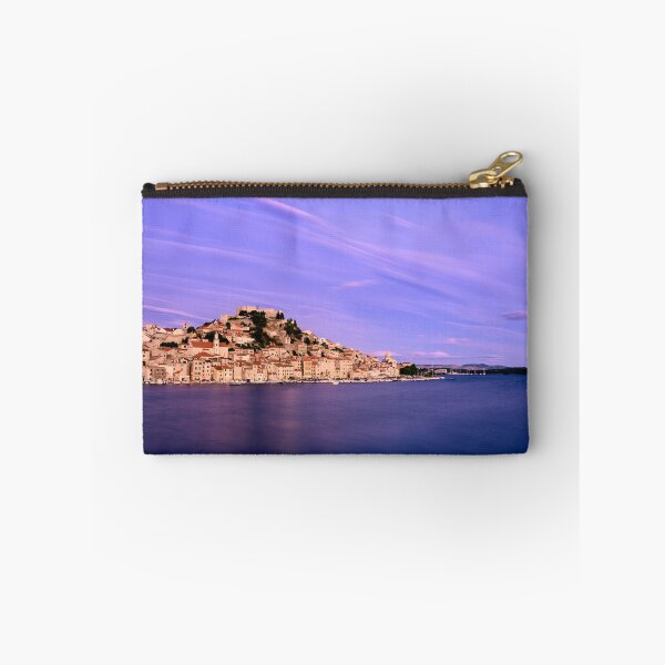 Item preview, Serenity in Lavender – Adriatic Townscape at Dusk designed and sold by Ellaire.