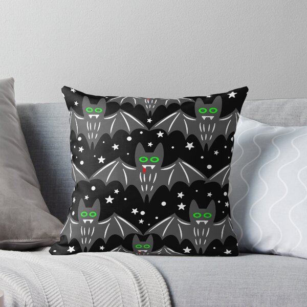 Item preview, black grey gray halloween vampire bat fangs creepy designed and sold by Gossip Rag.
