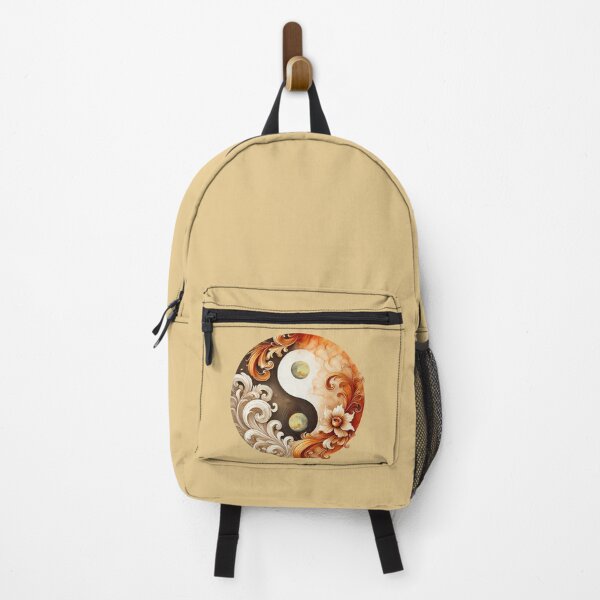 Item preview, Yin Yang Floral Design - Floral Yin Yang Art – Baroque Balance Symbol with Planets designed and sold by asudesign.