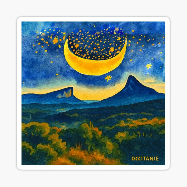 Item preview, Pic Saint Loup sobre la luna designed and sold by La Seconde Vie de Suzie.