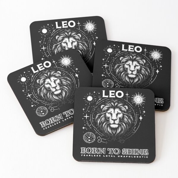 Item preview, Leo Zodiac Sign – Born to Shine Bold Sketch Design designed and sold by Pulse Creativity Designs.