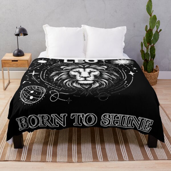 Item preview, Leo Zodiac Sign – Born to Shine Bold Sketch Design designed and sold by Pulse Creativity Designs.