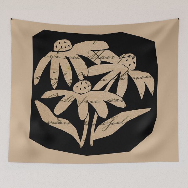 Item preview, Rustic Paper Cut Wildflowers – Minimal Botanical Art designed and sold by asudesign.