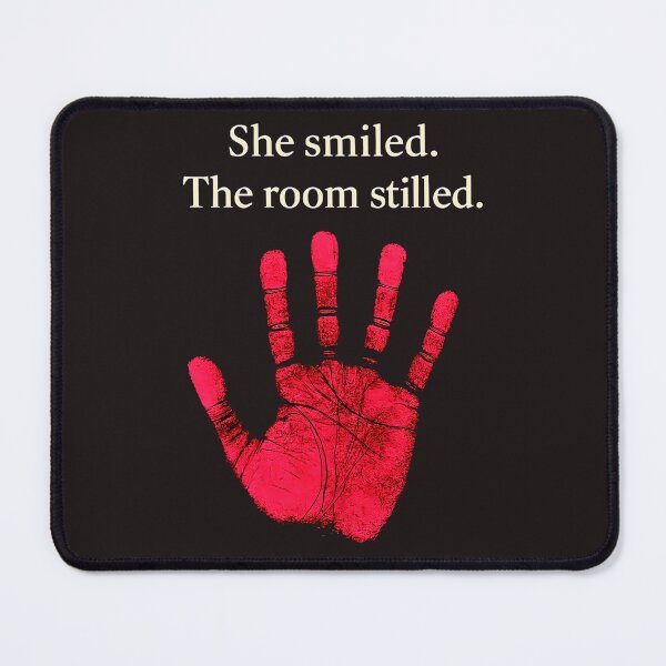 Item preview, White Typography with Bright Pink Handprint Graphic T-Shirt, Creepy designed and sold by ArtbyJustis.
