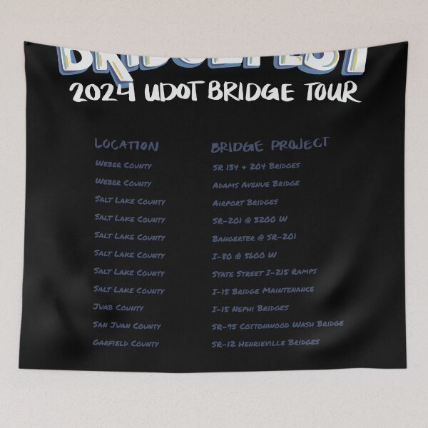 Item preview, Bridgefest Tour Locations designed and sold by CaraCaracal.