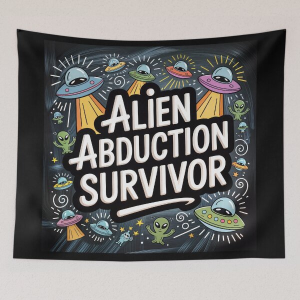 Item preview, Alien Abduction Survivor: A Whimsical Extraterrestrial Encounter designed and sold by ForeverPrintsOK.