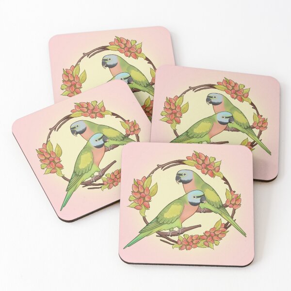 Item preview, Cute Moustached Parrots designed and sold by meruesan.