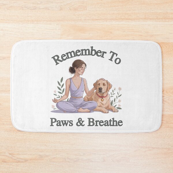 Item preview, Remember To Paws & Breathe: Mindful Dog Lover Meditation Art designed and sold by elynne9.