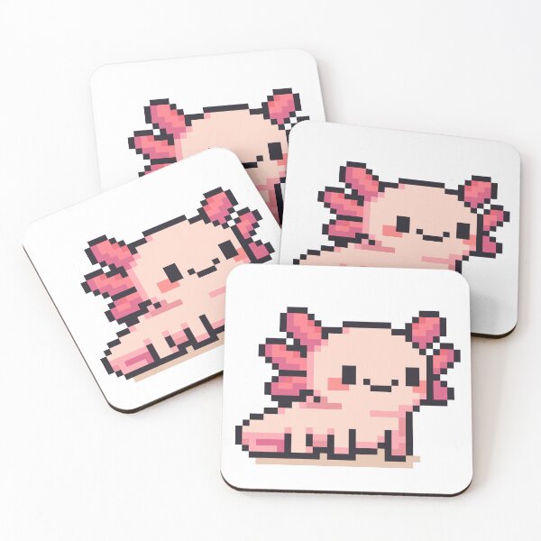 Item preview, Tiny Pixel Axolotl – Pink Happy Strider designed and sold by retro_pixel.