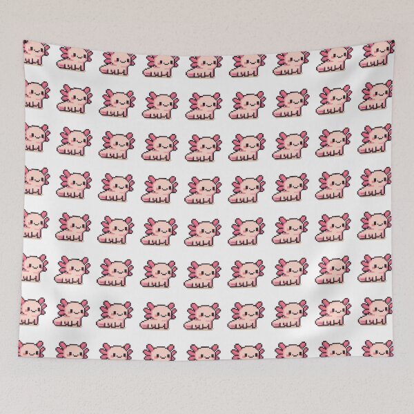 Item preview, Tiny Pixel Axolotl – Pink Happy Strider designed and sold by retro_pixel.
