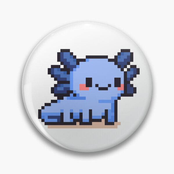 Item preview, Tiny Pixel Axolotl – Blueberry Happy Strider designed and sold by retro_pixel.
