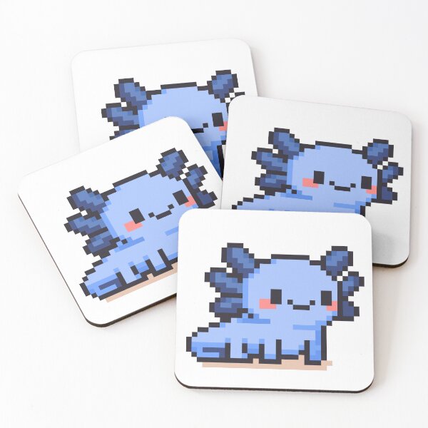 Item preview, Tiny Pixel Axolotl – Blueberry Happy Strider designed and sold by retro_pixel.