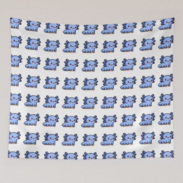 Item preview, Tiny Pixel Axolotl – Blueberry Happy Strider designed and sold by retro_pixel.