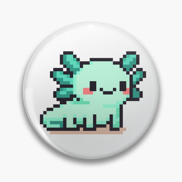 Item preview, Tiny Pixel Axolotl – Minty Happy Strider designed and sold by retro_pixel.