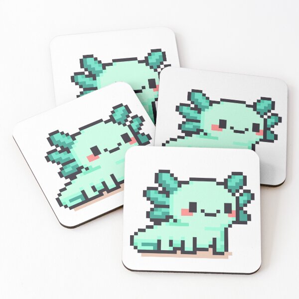 Item preview, Tiny Pixel Axolotl – Minty Happy Strider designed and sold by retro_pixel.