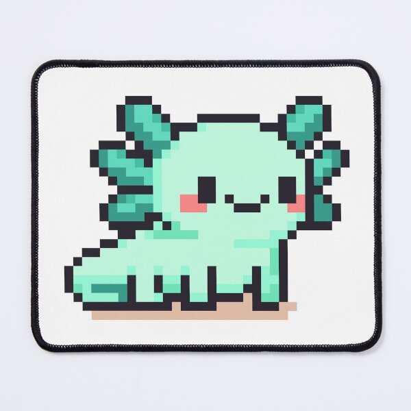 Item preview, Tiny Pixel Axolotl – Minty Happy Strider designed and sold by retro_pixel.