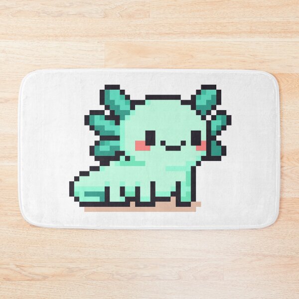 Item preview, Tiny Pixel Axolotl – Minty Happy Strider designed and sold by retro_pixel.
