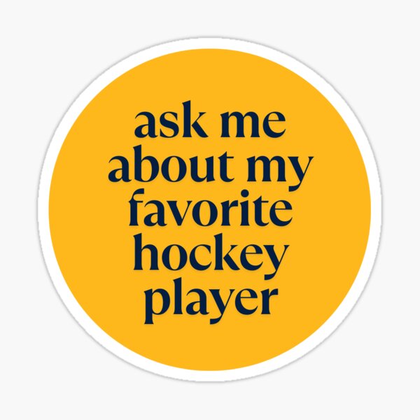 Artikel-Vorschau von Frag mich nach meinem Lieblingshockeyspieler in Gold und Marineblau, designt und verkauft von mtayzart.