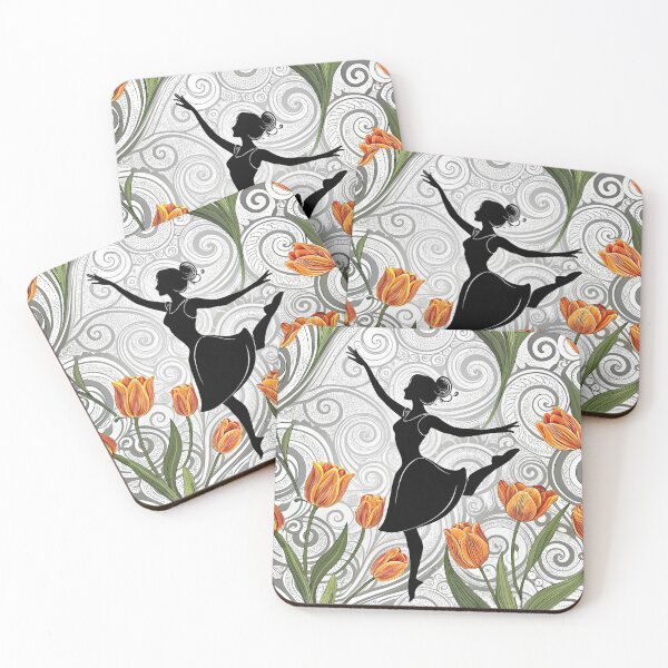 Item preview, Ballerina And Tulips Seamless Pattern designed and sold by KlarkiteTees.