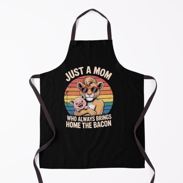 Artikelvorschau, Lustiges Mama T-Shirt, Löwenferkel Design, Just A Mom Shirt, Brings Home The Bacon Tee, Süßes Tier, Coole Farbtöne, Schweineliebhaber entworfen und verkauft von Catinorbit.