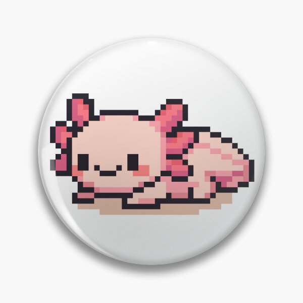 Item preview, Tiny Pixel Axolotl – Pink Cozy Lounger designed and sold by retro_pixel.