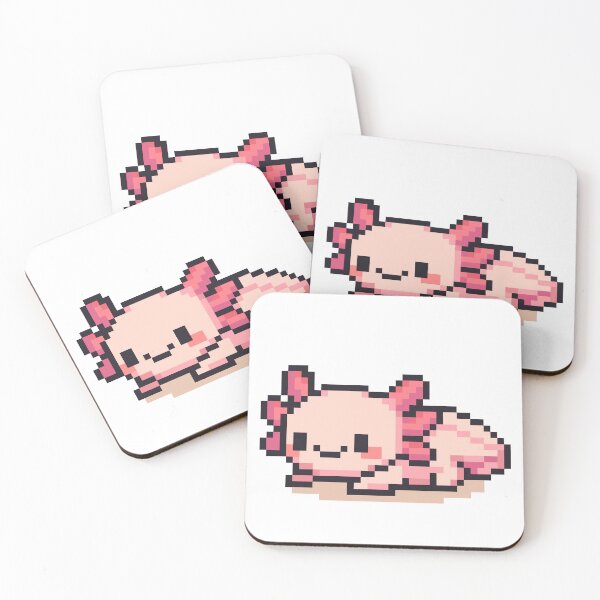Item preview, Tiny Pixel Axolotl – Pink Cozy Lounger designed and sold by retro_pixel.