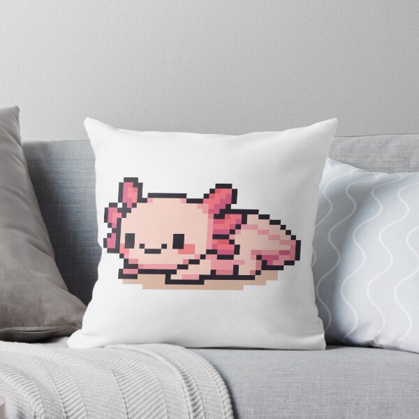 Item preview, Tiny Pixel Axolotl – Pink Cozy Lounger designed and sold by retro_pixel.
